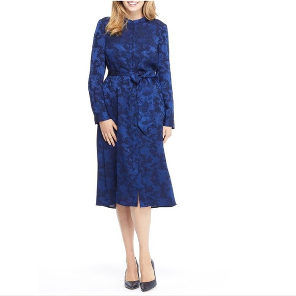 Gal Meets Glam Dresses & Skirts - Gal Meets Glam Navy Frances Empress Shirtdress